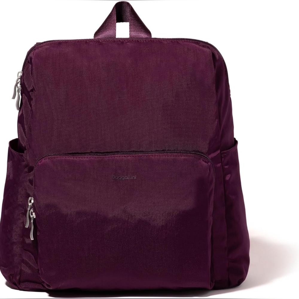 Baggallini Women's Carryall Packable Backpack, Mulberry